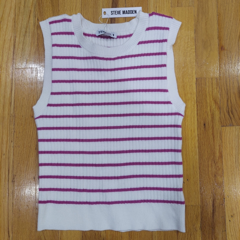 NWT Steve Madden Crop Rib Sweater Tank (Size: XL)